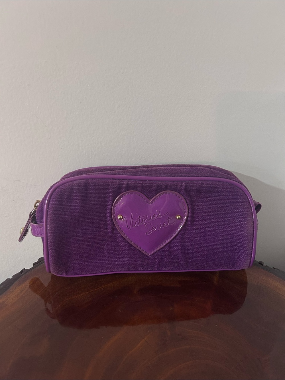 Victoria's Secret Violet Heart Cosmetic Case